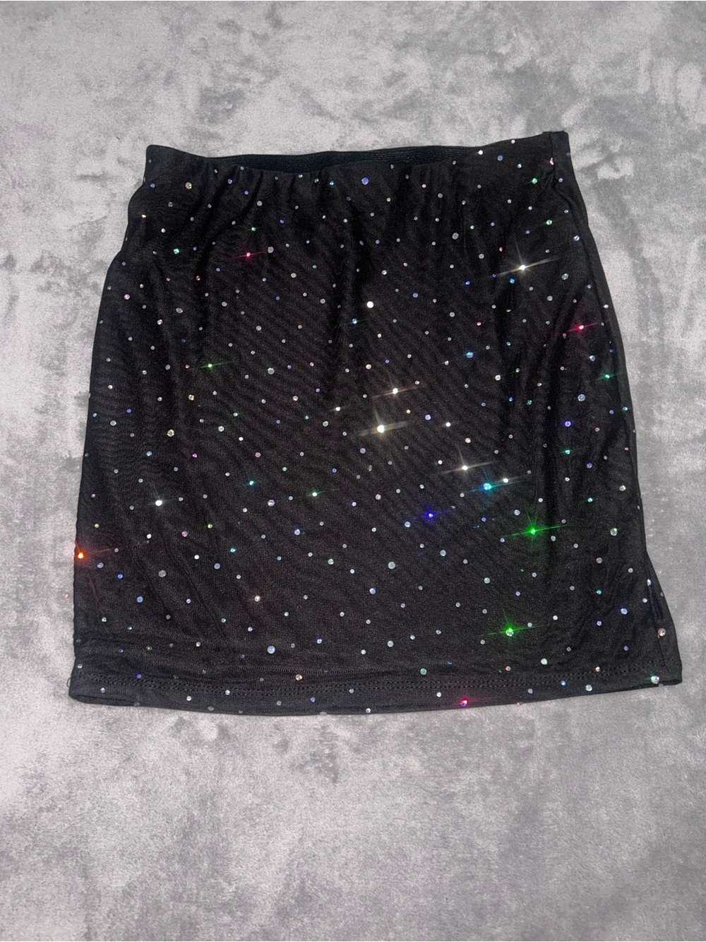 Black Rhinestone Three-Piece Mini Dress - Picture 7 of 13
